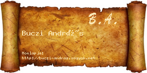 Buczi András névjegykártya