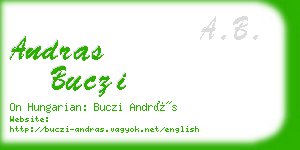 andras buczi business card
